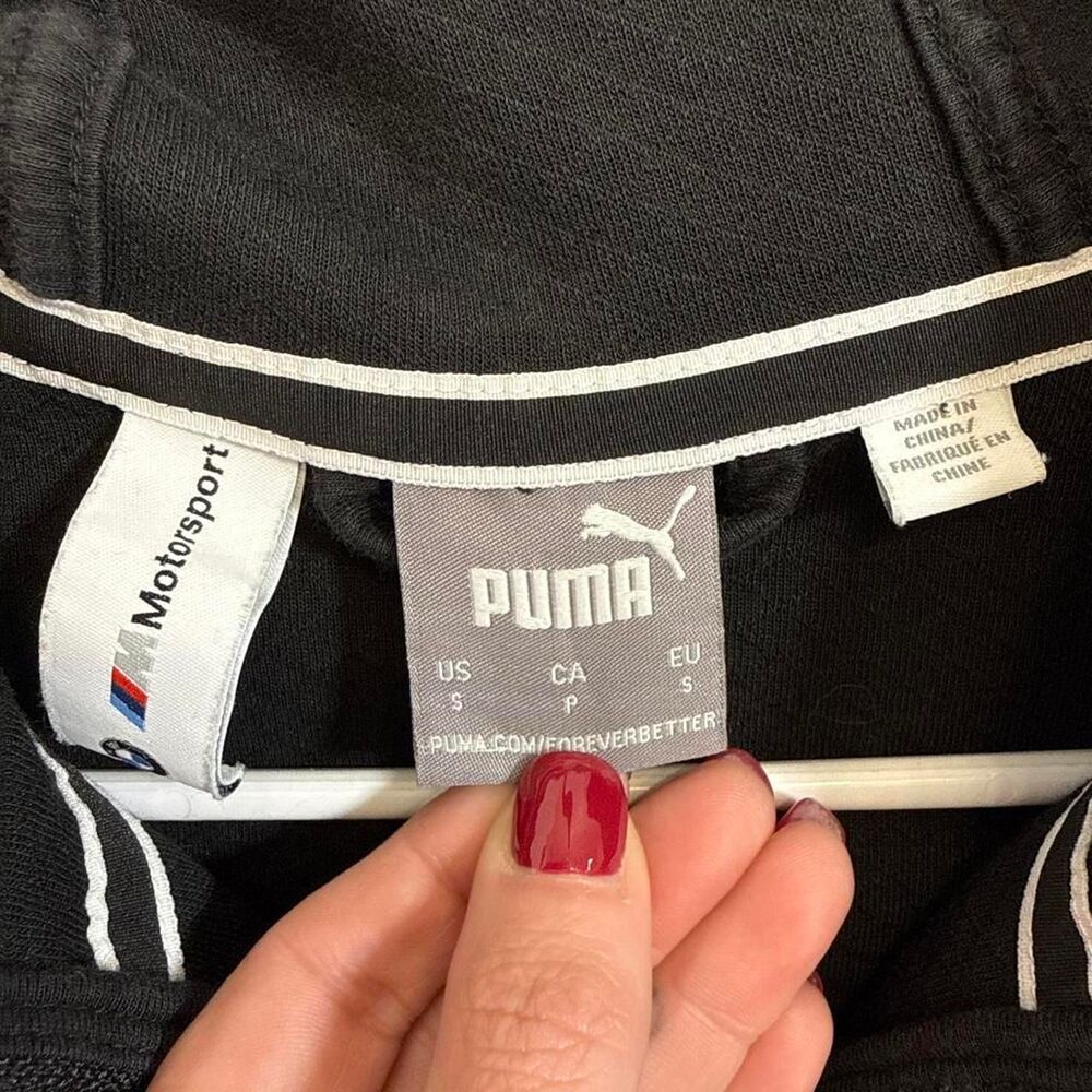 Puma BMW M Motorsport Full Zip Hoodie Jacket Black Holographic Womens Small - Picture 3 of 4